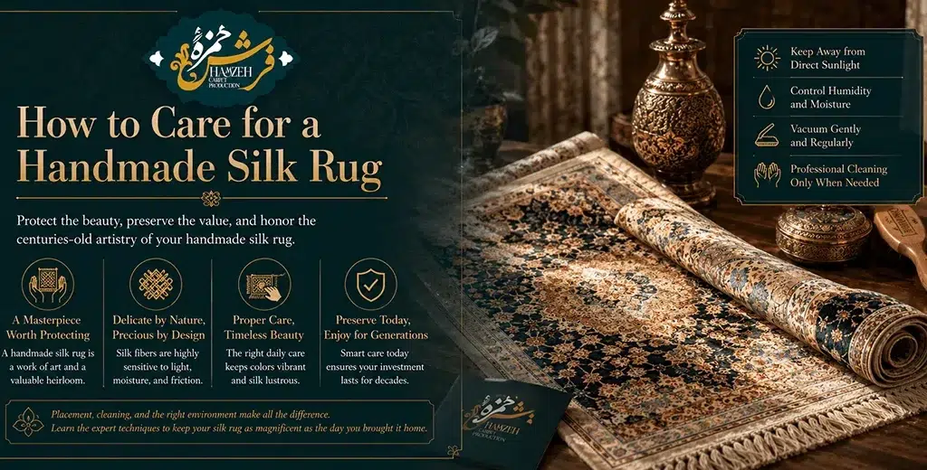 how to care for a handmade silk rug